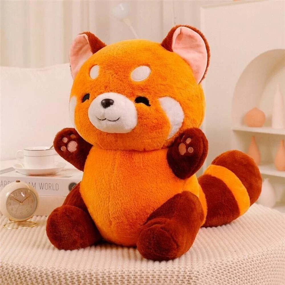 23CM Cute Cartoon Small Raccoon Plush Toy Sitting Brown Soft Soothing Animal Doll To Give Children Birthday Christmas Gifts