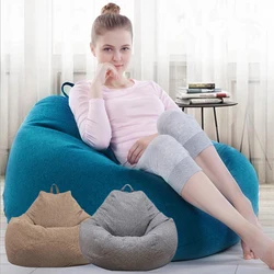 Bean Bag Sofa Chairs Covers Without Filler Lazy Sofas Chair Fruniture Couch Living Room Bedroom Home Tatami Lounger Seat