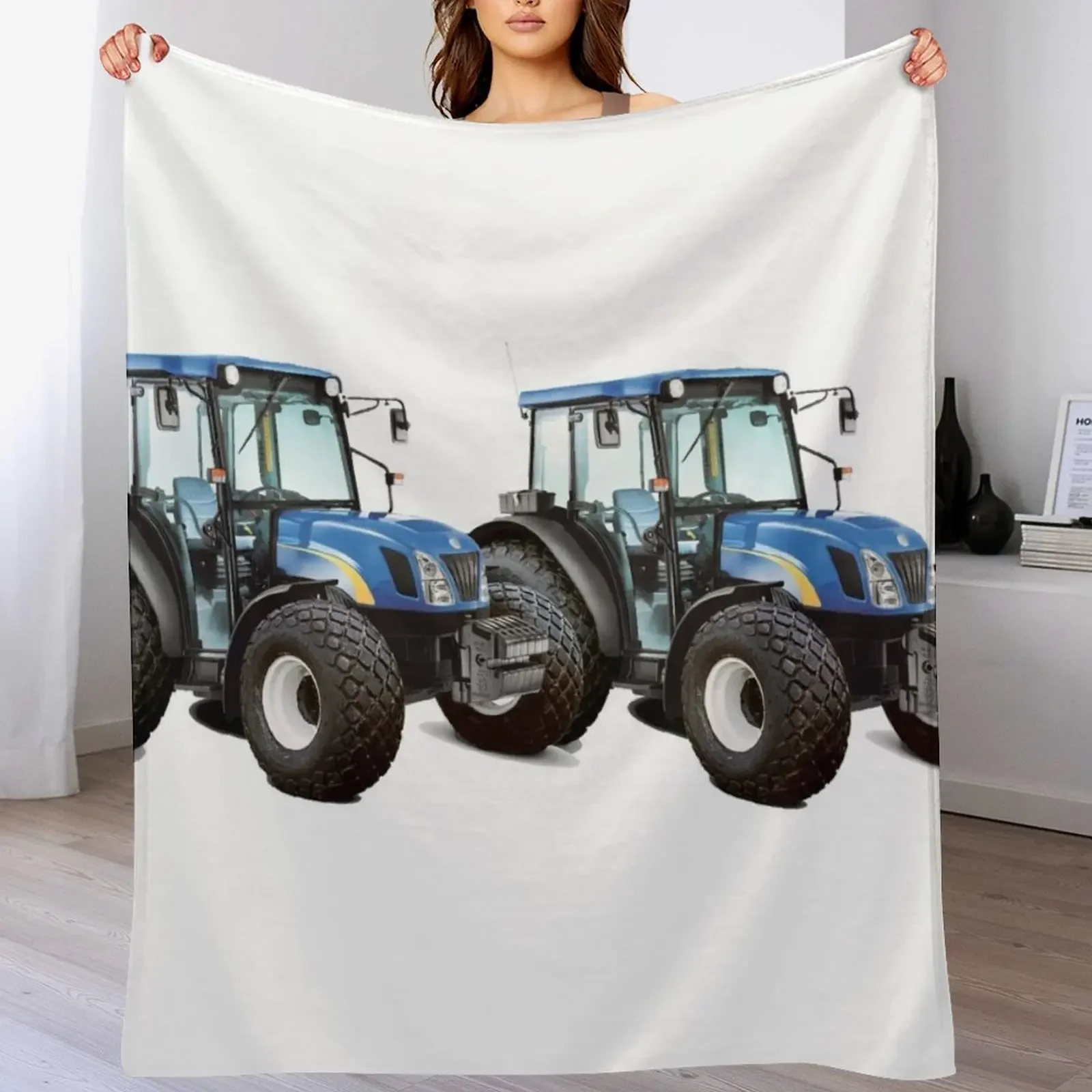 

Modern Tractors Throw Blanket Long Lasting Soft Plush Blanket for Daily Use
