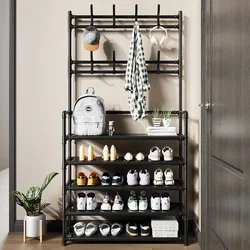 Entryway Shoes Rack Organizer Integrated Strong Coat Hat Shoes Storage Cabinet Metal Shoe-shelf Yeezy Storage Hanger Organizer