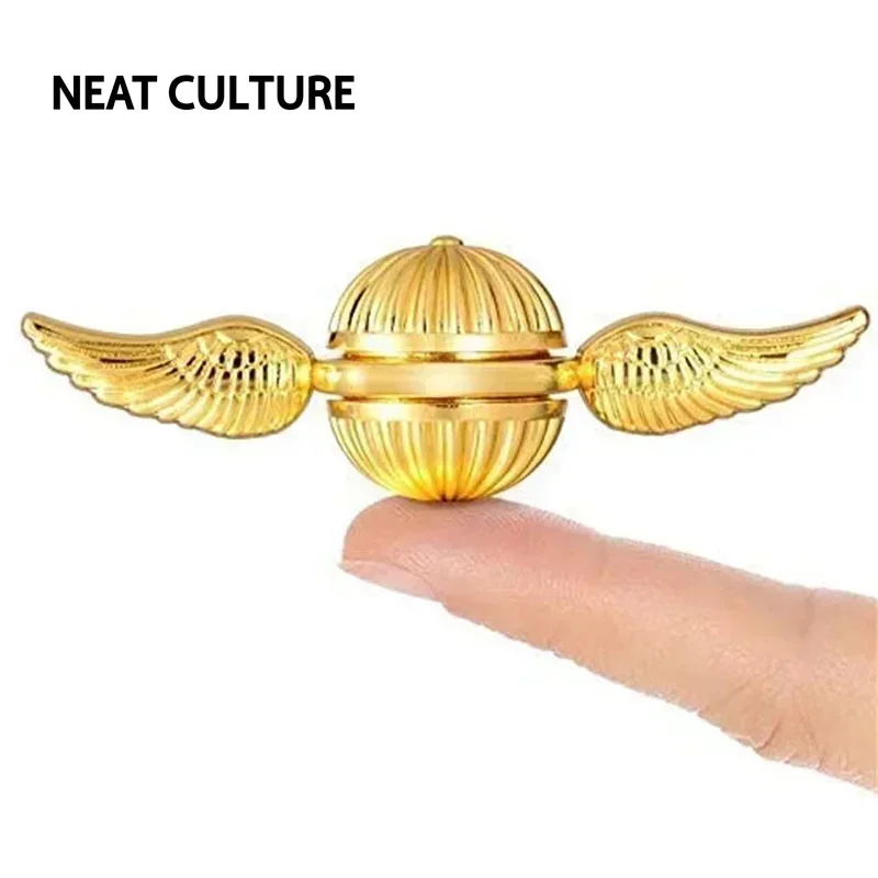 Golden Snitch Cupid Fidget Spinner Antistress Hand Rotation Fidget Toys Angel Wings Hand Spinner Metal Toys for Kids Gift