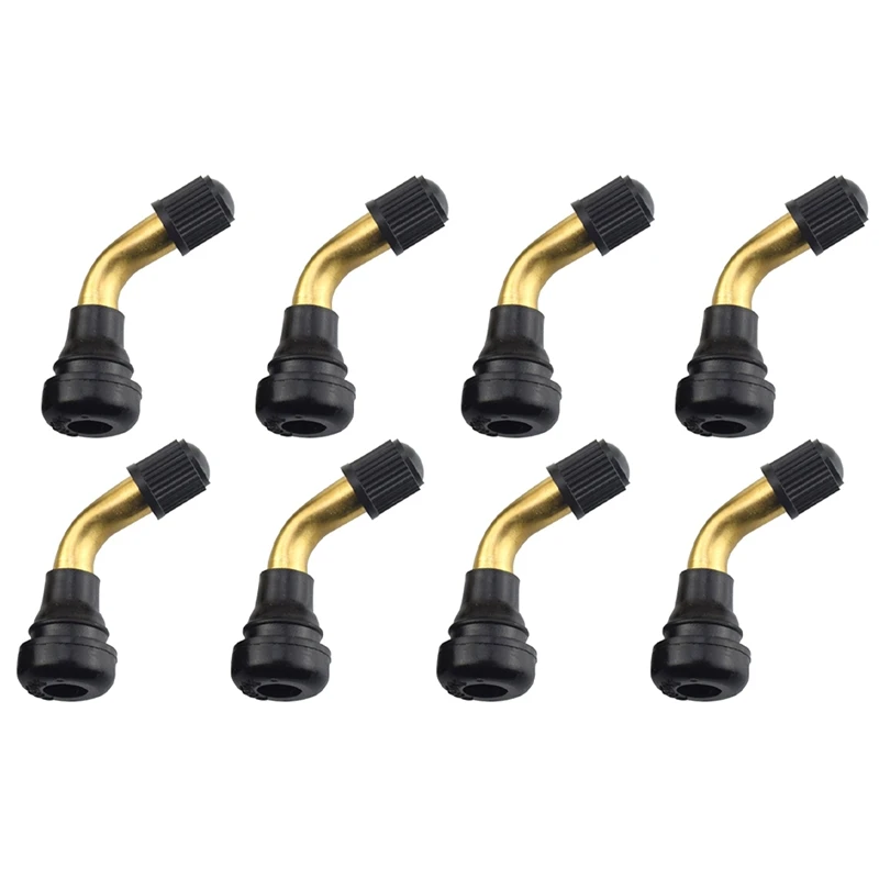 

8Pcs Tyre Valves Stem Right Angle Snap-in Rubber 90 Degree Brass for Electric Scooter and Xiaomi M365 Electric Scooter