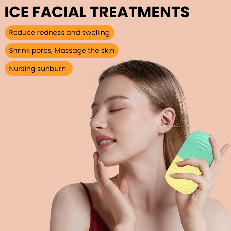 Silicone Ice Facial Roller Skin Care Beauty Lifting Contouring Tools Ice Cube Trays Ice Globe Balls Face Massager Skin Care Tool