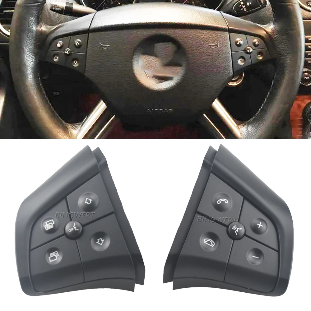 10 Key For W164 W245 W251 Steering Wheel Switch Control Buttons Car Multi-function Keys For Mercedes Benz GL ML R B Class