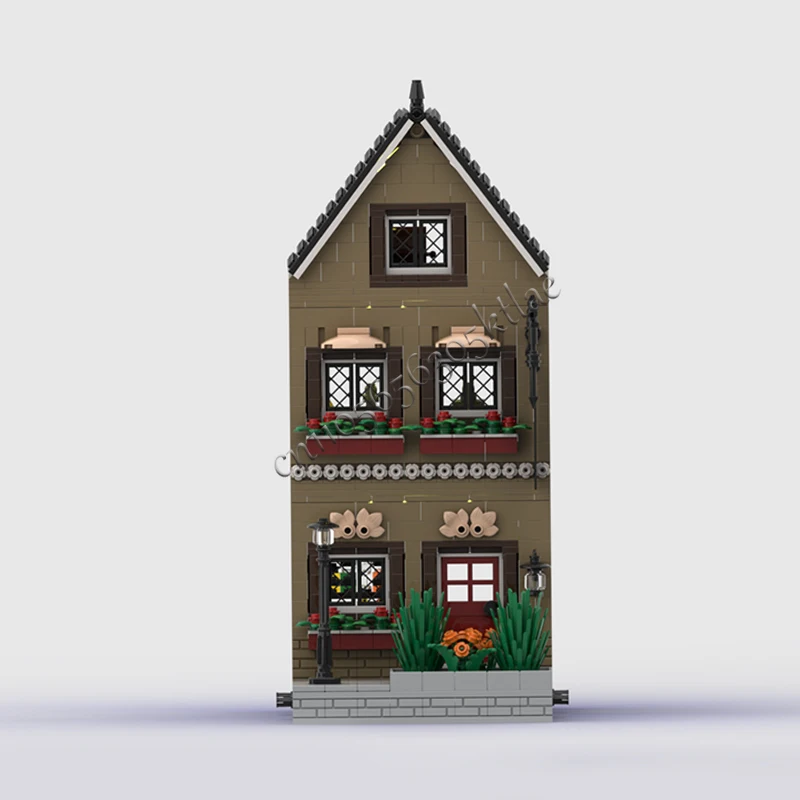 1061 Uds escena de calle barra deportiva moderna MOC personalizar bloque de construcción Modular diseño Simple educativo DIY montaje juguete para regalo