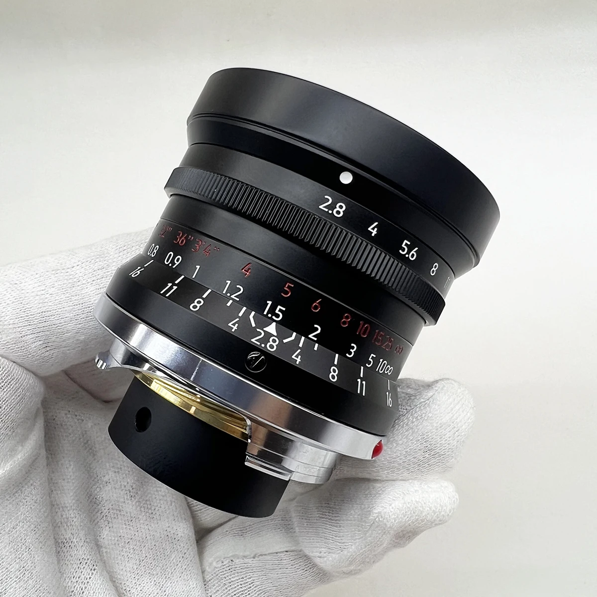 Light Lens Lab 28mm F2.8 Lens Nine Element Elmarit Black Rangefinder For Leica M M10 M11 M3 M6 M240 M240p M2 M6 M8 M4
