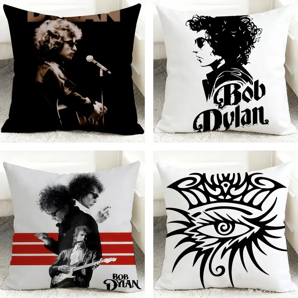 Singer B-Bob Dylan Cushion Cover Soft Short Plush Pillow Case Cushion Cover for Living Room Sofa Decor