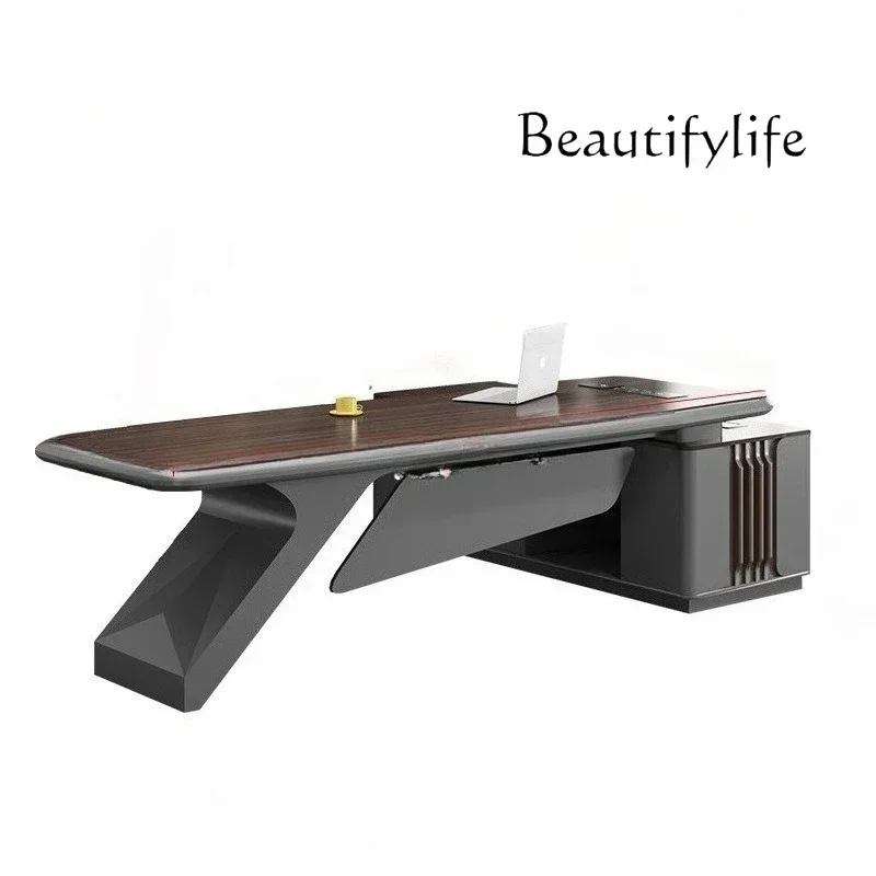 c Light Luxury  Office Desk and Chair Combination Simple Modern President Desk Leader Office Furniture Manager Large Class Desk