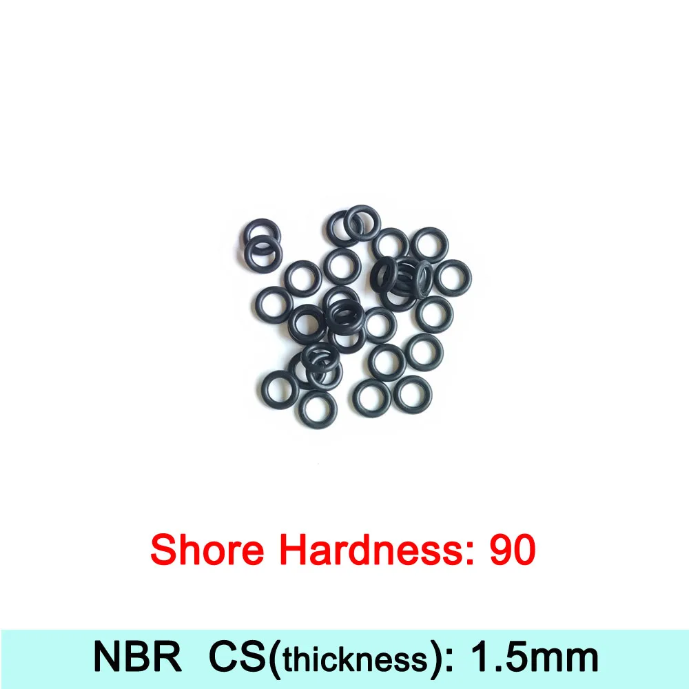 Shore Hardness 90 Degree Thickness 1.5mm NBR Rubber O-Rings Seal  Nitrile Butadiene Rubber Washers  Sealing Sizes Can Customized