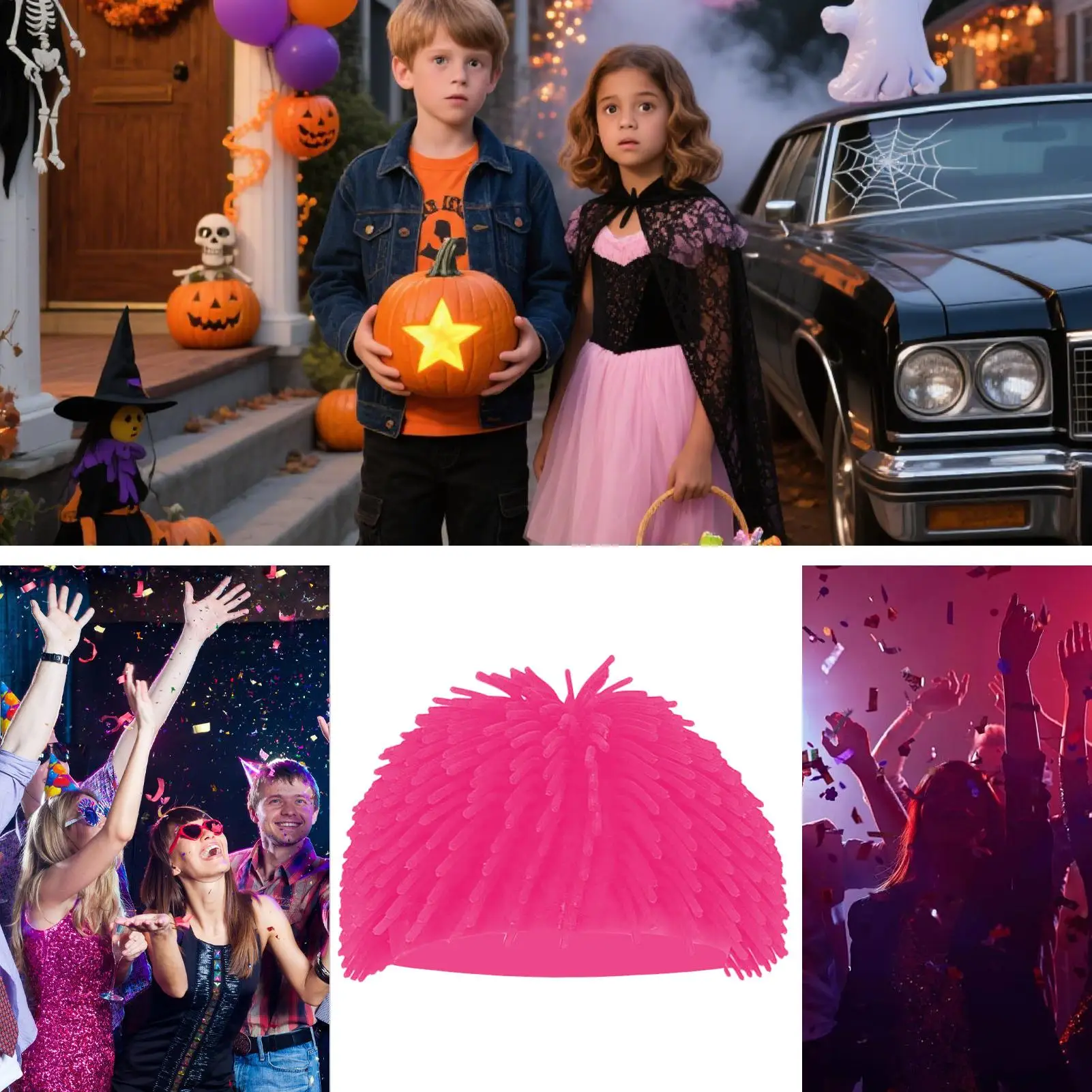 Spiky Ball Funny Prank Headwear Children Cosplay Costume Hat  Cosplay Costume Hair Accessories For Adults Halloween Party