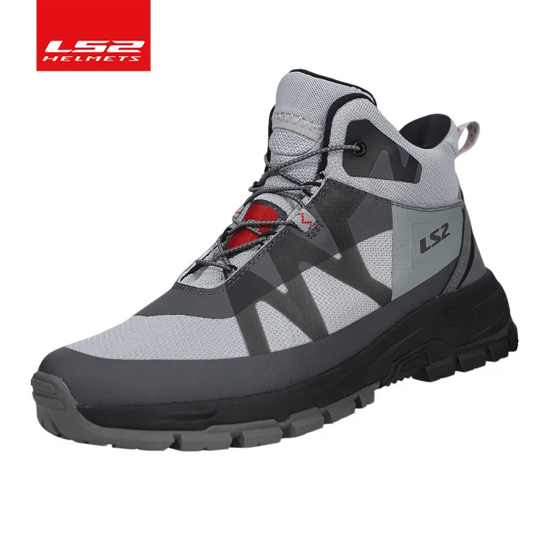 LS2 MBW017 Men's Waterproof Motorcycle Shoes All-Season Sports Casual Riding Boots Non-Slip for Street Commuter And Touring