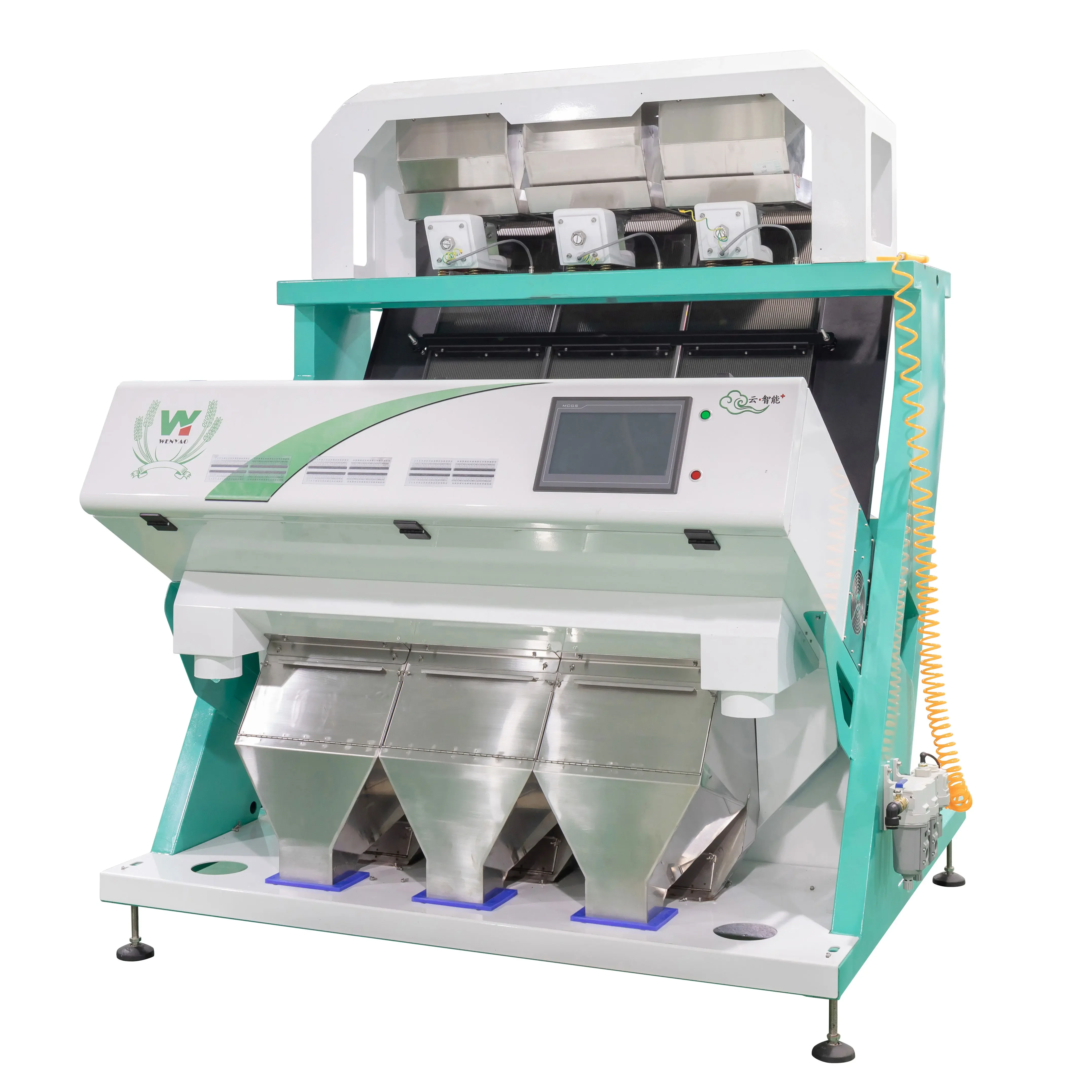 Yellow Dal Color Sorting Machine Pulse Color Sorter For White Lentils Green Dal Color Separator Processing Line