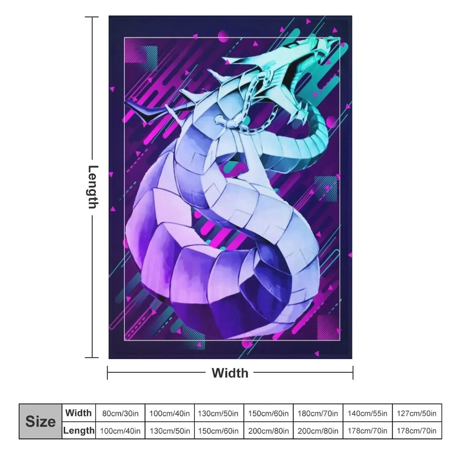 Cyber Dragon *Modern Graphic Design* Throw Blanket couch cozy soft plush fuzzy picnic outdoor blanket