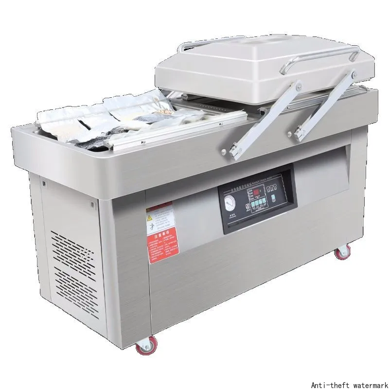 Double chamber vacuum machine Commercial automatic large-scale cooked rice fresh-keeping dry and wet vacuum packaging machine