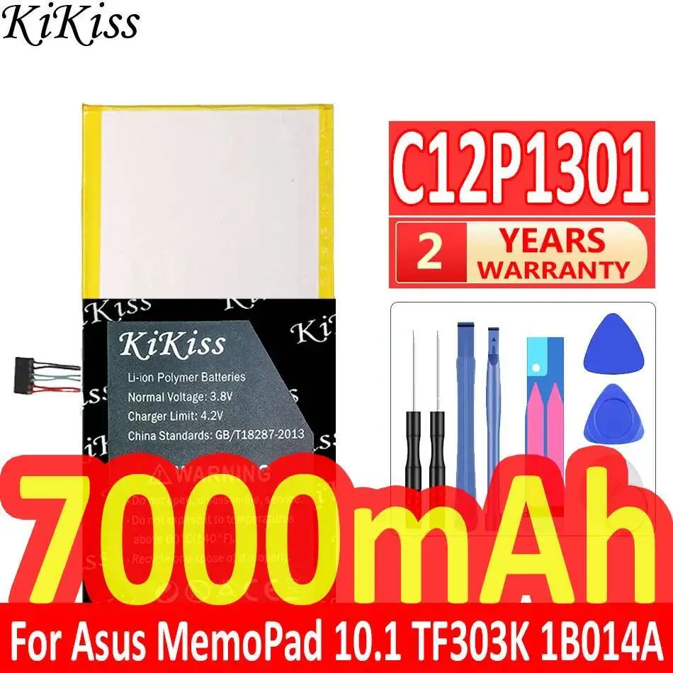 

7000Mah Tablet Battery For Asus Memo Pad K00A ME302C Memopad 10.1" TF303K 1B014A C12P1301 Safe