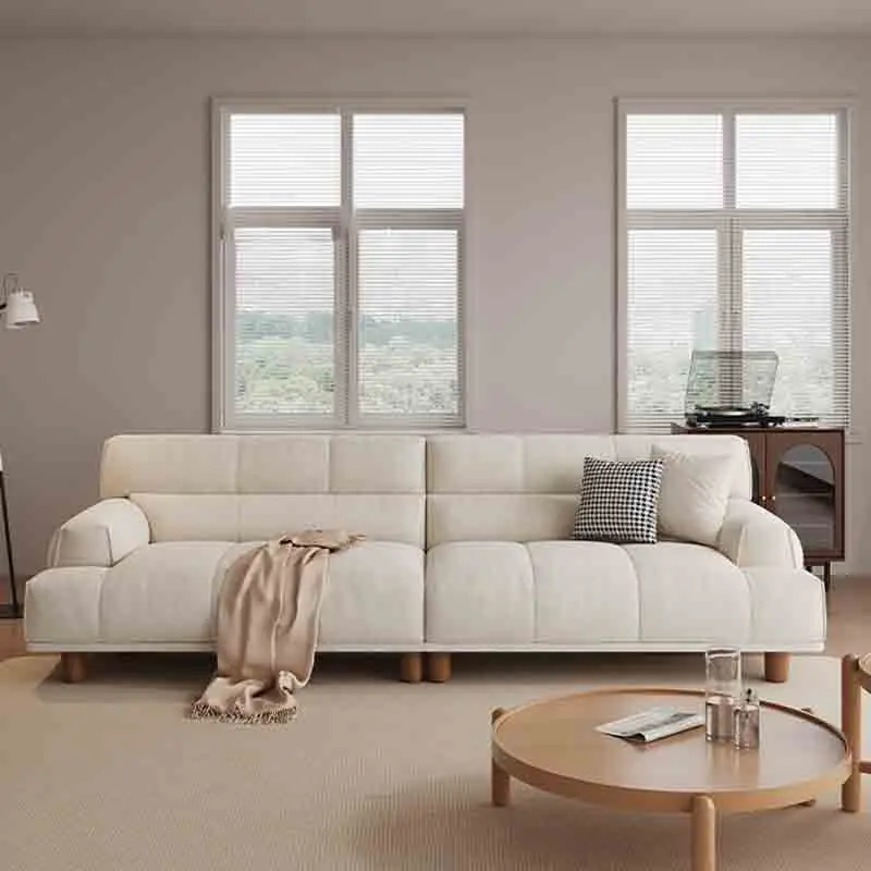 Minimalist Italian Living Room Sofa White Nordic Floor Simple Living Room Sofa European Anti Slip Canape Salon Home Furnitures