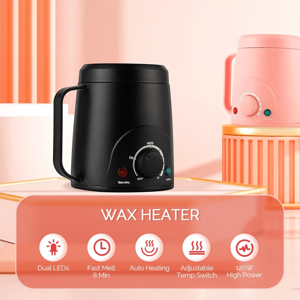 120W Auto Fast Heating Wax Melting Machine 8 Mintute Wax Melt Hair Removal Pot Paraffin Heater Wax Beans Bead Heating Machine