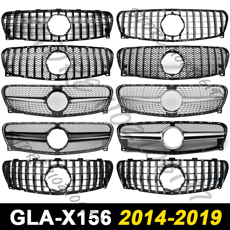 

for 2014-2016 2017-2019 X156 GLA Mercedes Benz GLA200 GLA220 GLA250 GLA260 Bumper Mesh Racing Grille