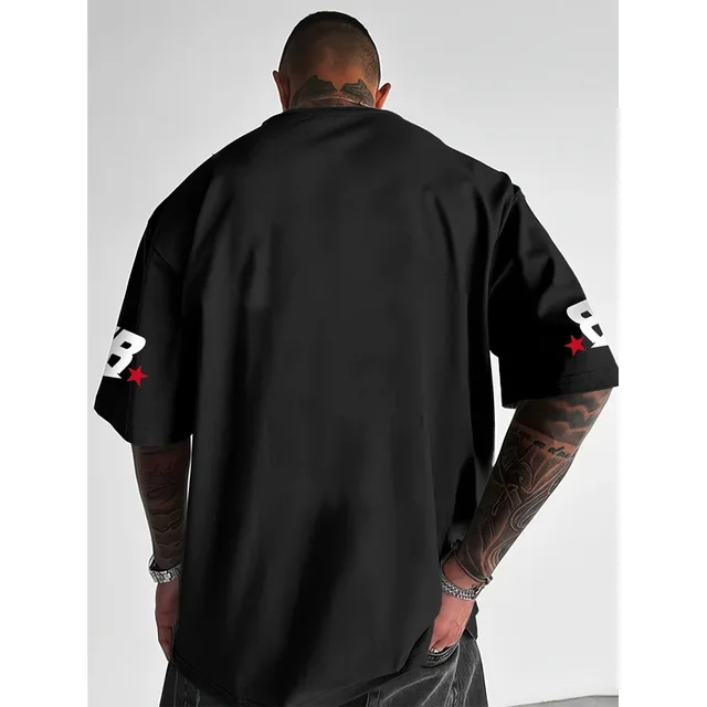 2025 Summer New Men's Sports Shirt Chicago 23 printed Digital Shirt Casual Men's Sports T-shirt 2