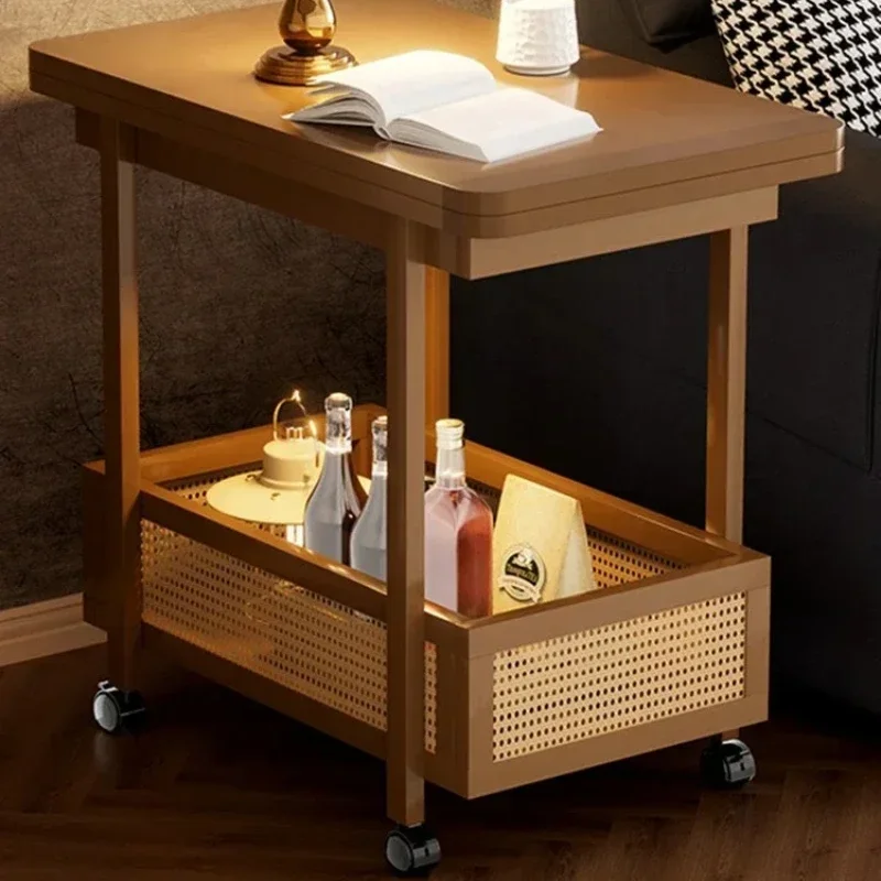 

Складной приставной столик, журнальный столик, придиванный столик для гостиной, тумба, маленький домашний столик, в антикварном стиле, из массива дерева