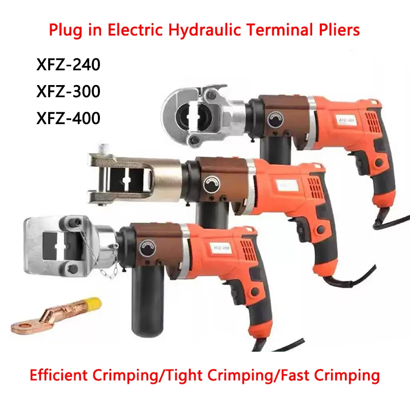 

Electric Hydraulic Pliers Plug-in Wire Crimping Pliers 240/300/400 Connecting Terminal Copper Aluminum Terminal Crimping Tools