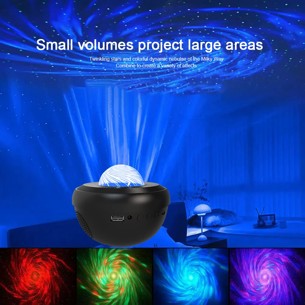 Galaxy Projector Night Light Built-in Bluetooth-Compatible Speaker LED Galaxy Light Aurora Projector Aurora Lighting for Bedroom