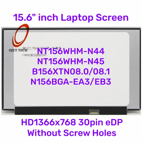 노트북 화면 NT156WHM-N44 NT156WHM-N45, B156XTN08.0, 1 N156BGA-EA3 EB3 LCD 매트릭스 디스플레이 패널, HD1366x768, 30 핀 eDP, 15.6 인치