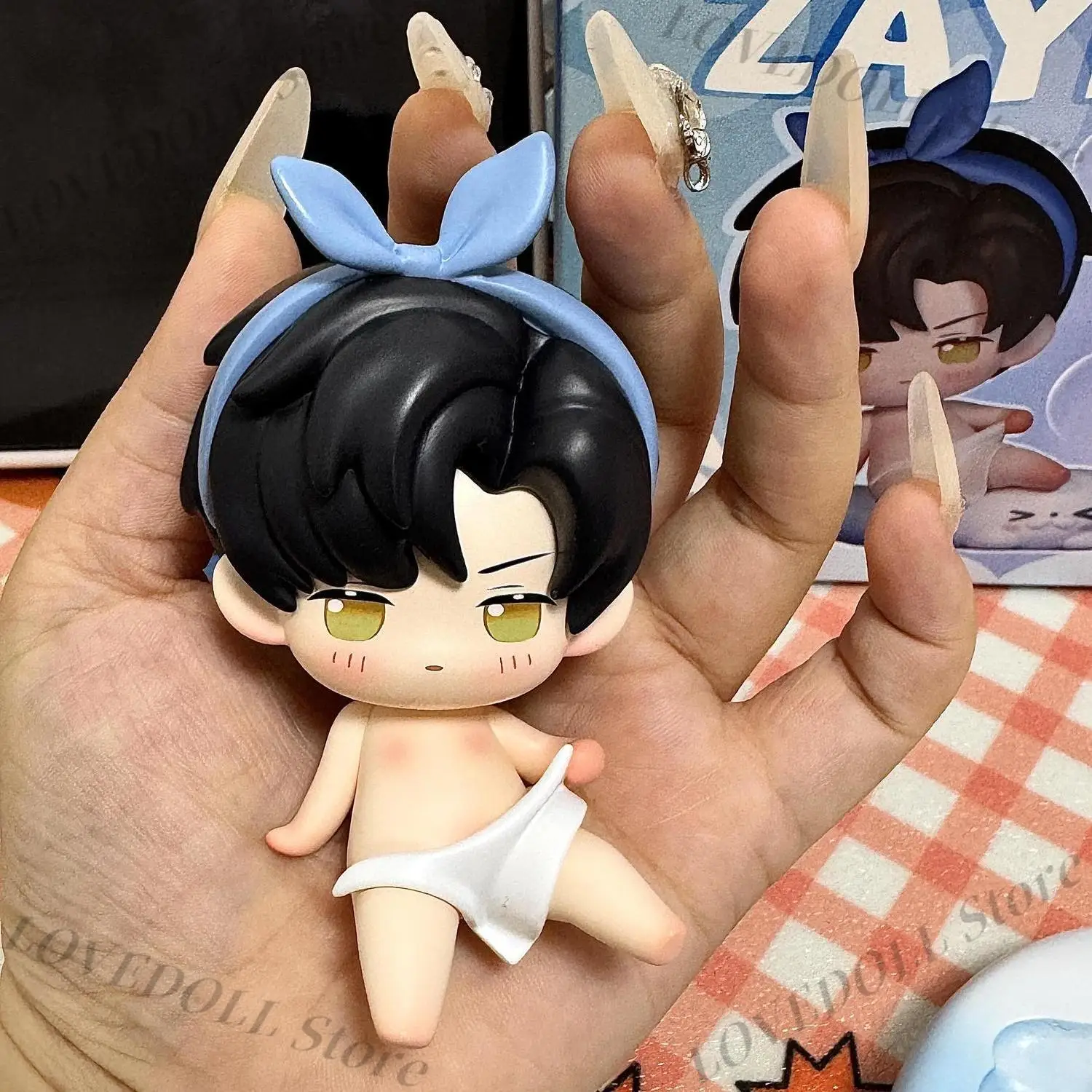 

Love and Deepspace Rafayel Xavier Sylus Caleb Zayne Cosplay Desktop Stand Doll Figure Collection Cartoon Toys Xmas Gift