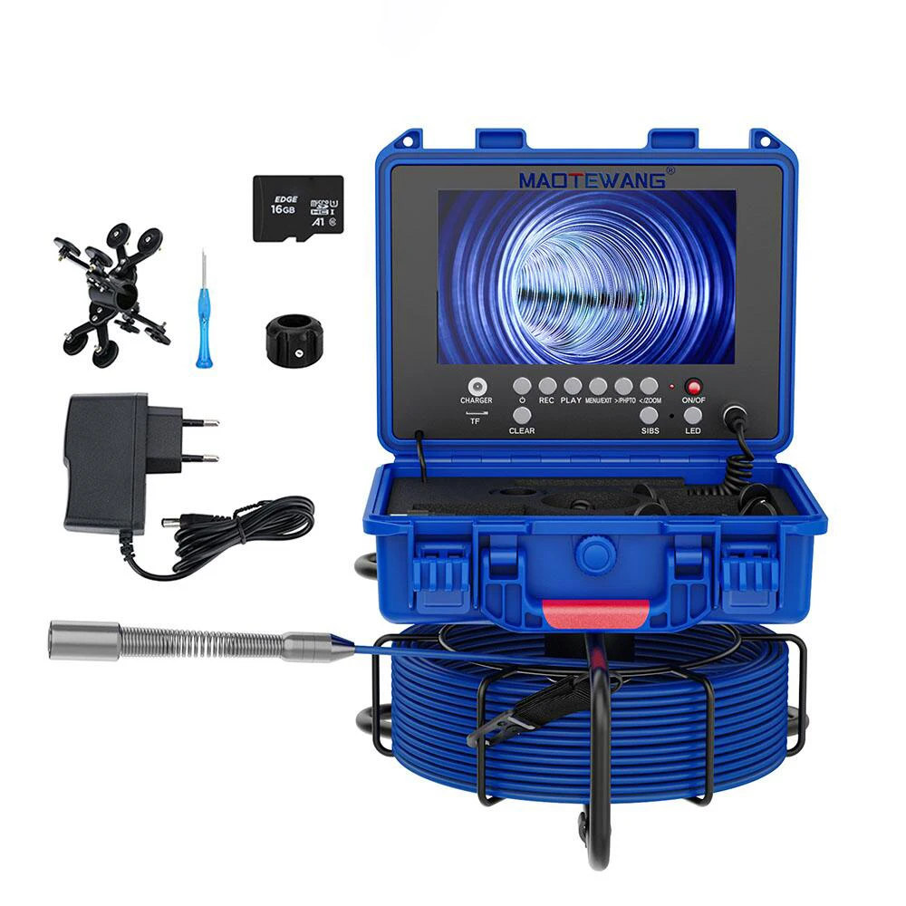 Sewer Pipe Camera 9in HD Wireless WiFi/DVR Sewer Inspection Camera,17mm Video Camera,Drain Industrial Endoscope