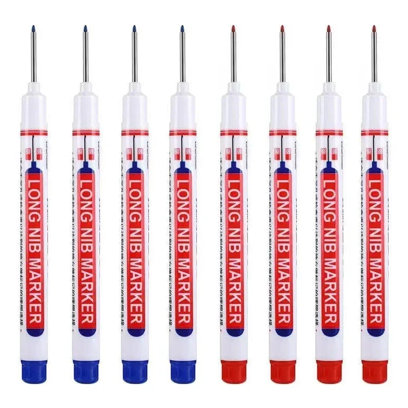 8 stks/set 20mm Diep Gat Lange Nib Hoofd Markers Voor Metalen Perforeren Pen Waterdichte Badkamer Houtbewerking Decoratie Multi-Purpose