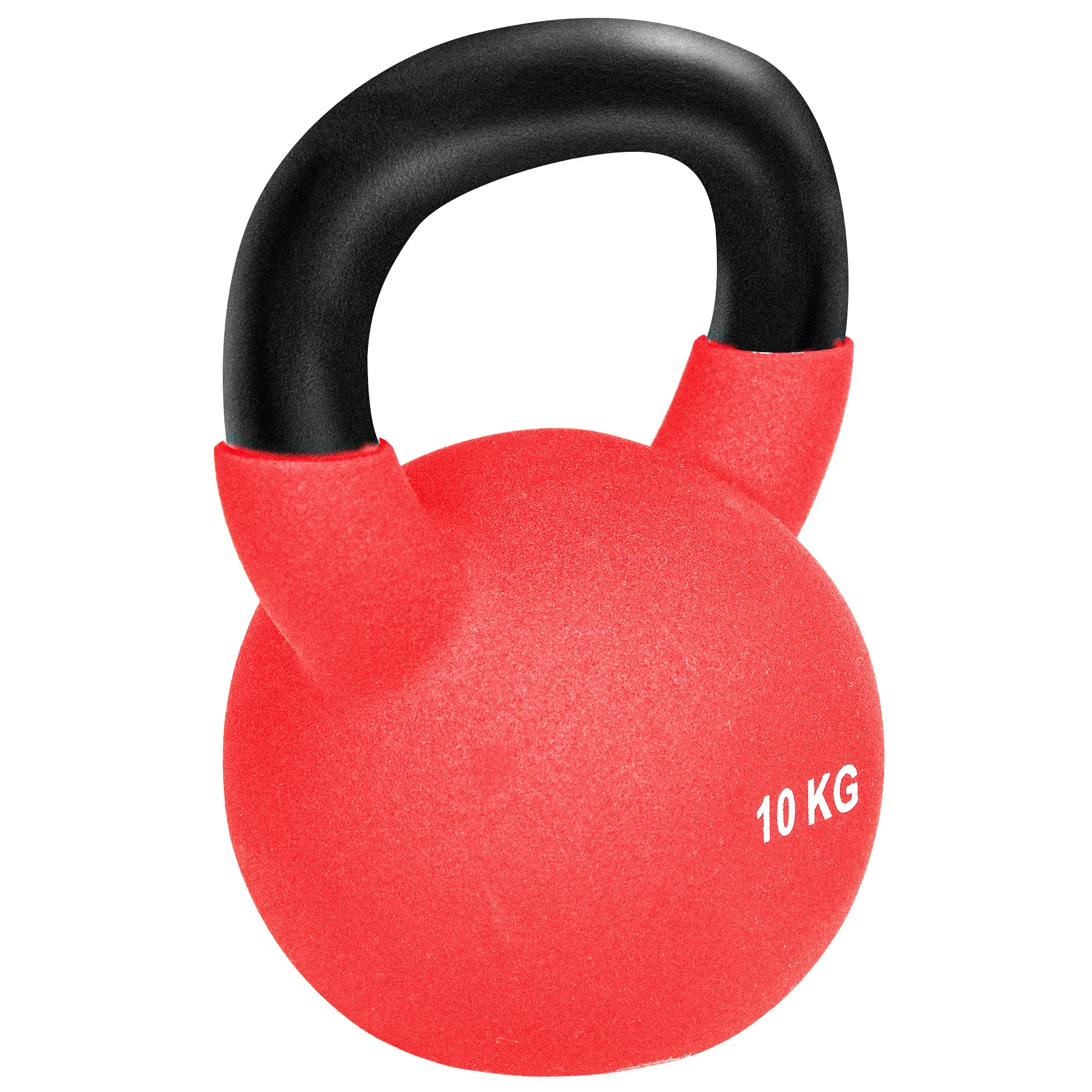 HOMCOM Kettlebell 10 kg gewicht metalen trainingen met handvat en platte bodem voor fitness, bodybuilding thuis