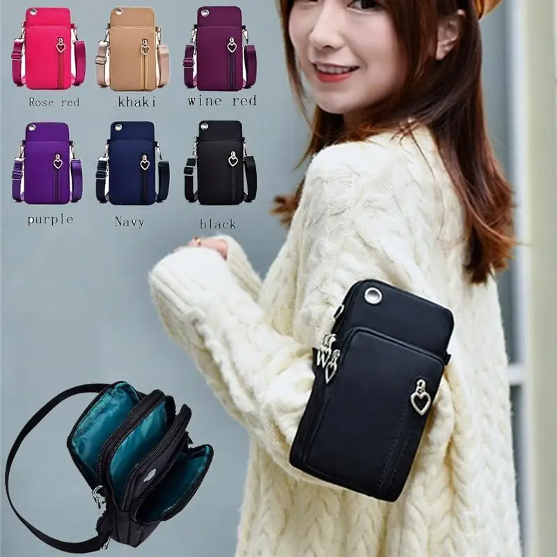 

Woman Messenger Bag Mini Shoulder Bag Diagonal Multi-Function Mobile Phone Bag Outdoor Earphone Pouch Sports Bag