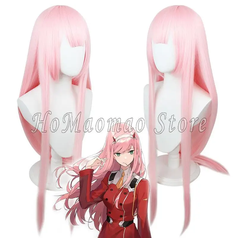 DARLING In The FRANXX Zero Two 02 Role playing Dress Wig Jumpsuit Sexy Women Headband Christmas Carnival Party Masquerade Ball