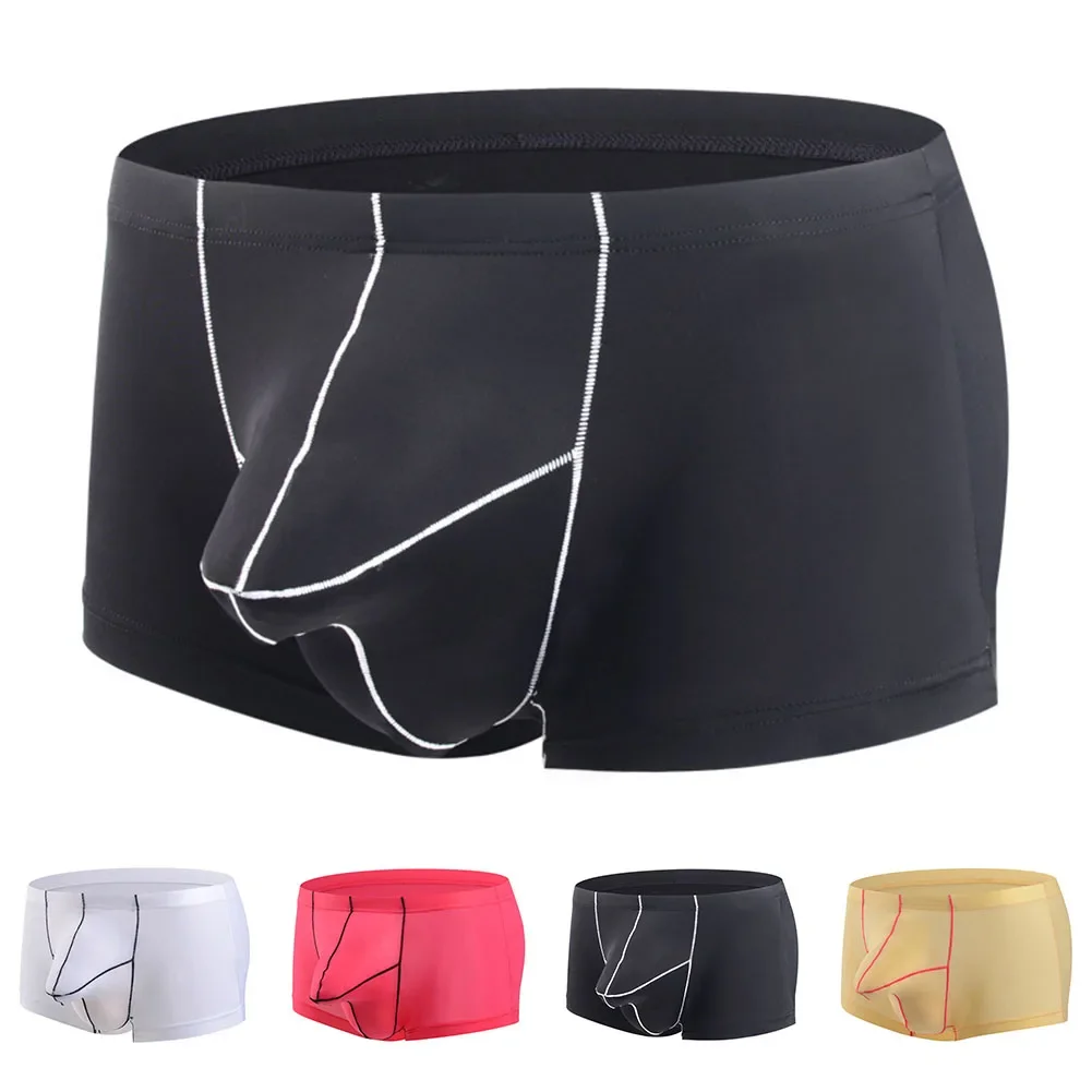 

Men Underwear Mid Waist Breathable Underpants Solid Simple Boxer Shorts Trunks Breathable Cotton Underwear Sexy Boxers Briefs
