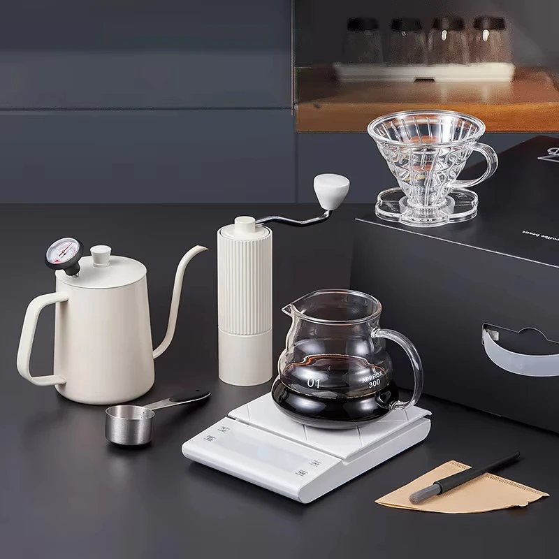 WISDOM Professional-Grade Pour-Over Kettle Set Manual Brewing Coffee With Logo Share Pot for Travel Coffee & Tea Kits