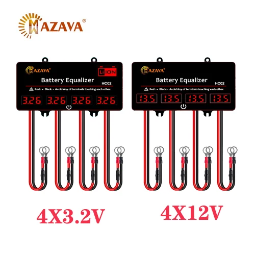 MAZAVA HC02 4X12V 4 X 3.2V Égaliseur de batterie, équilibreur actif, 3.2V 12.8V 14.4V, pack Lifepo4, lithium fer phosphate, BMS, charge