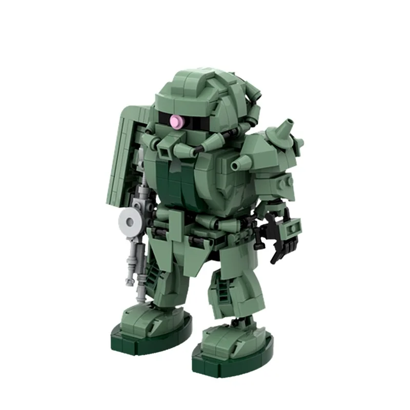 MOC MS 06 Zaku Model Building Blocks Fighting Action Mecha assemblato Brick Toy fai da te creativo regalo per bambini Robot High-tech