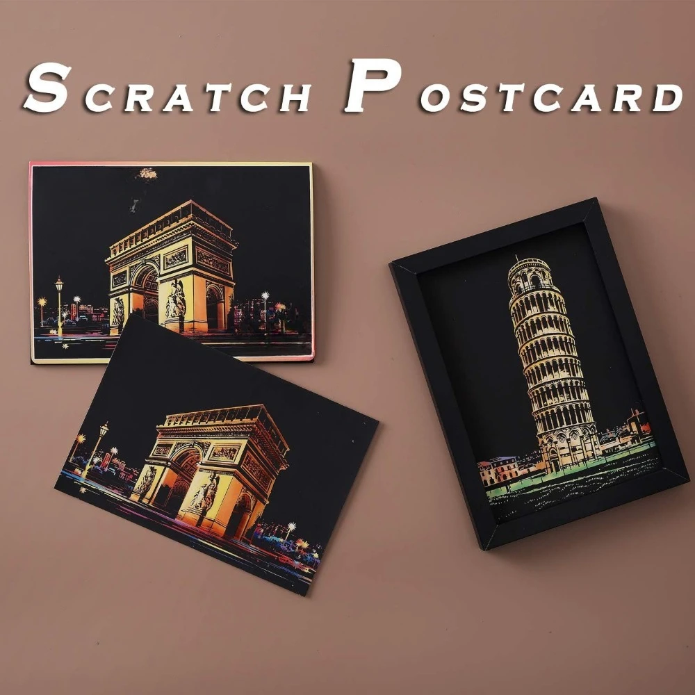 Kunstpostkarten zur Regenbogenmalerei, Malerei, kreative Geschenkgravur, Kunst- und Bastelsets, Mini-Umschlagpostkarten