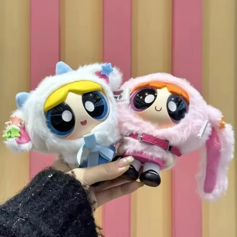 

New Toptoy The Powerpuff Girls Cape Cross-Dressing Doll Blind Box Doll Plush Vinyl Doll Backpack Pendant Key Rings/Chains Gift