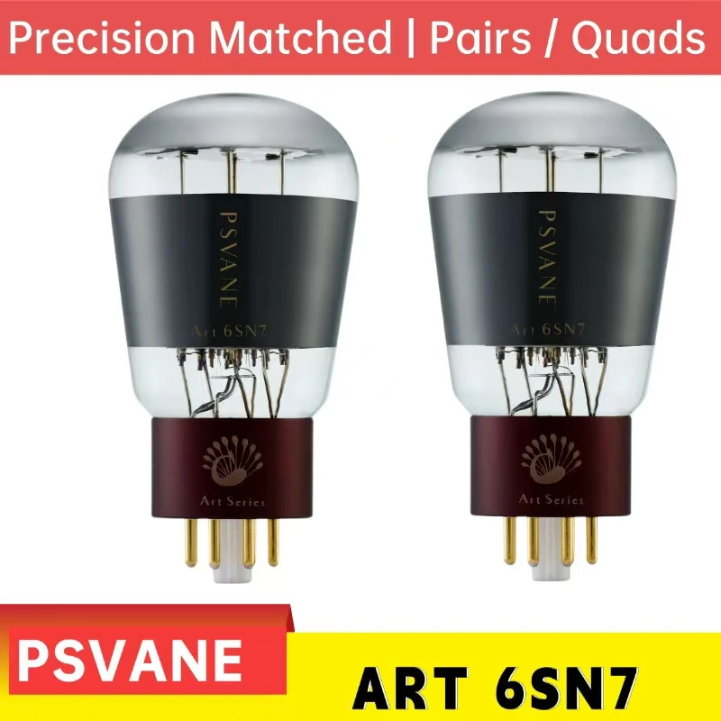 PSVANE Art Series 6SN7 Vacuum Tube Pair - High-End Audio Tube with Rich Details, Tight Bass, Smooth Top End for Hi-Fi Amplifier
