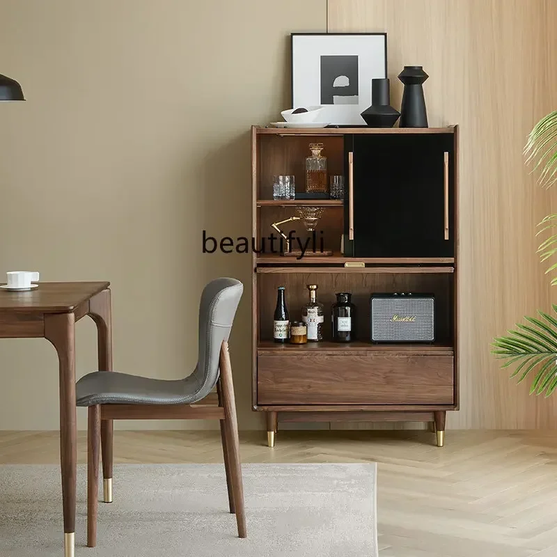 Nordic Solid Wood Wine Cabinet Light Luxury Restaurant Display Cabinet Sideboard Storage Cabinet