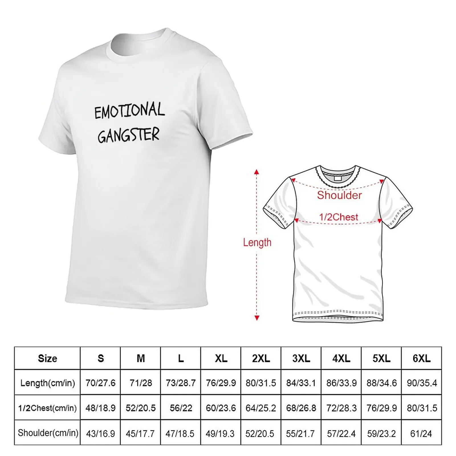 emotional gangster T-Shirt graphic tee shirt anime t shirts quick drying T-shirts for men cotton