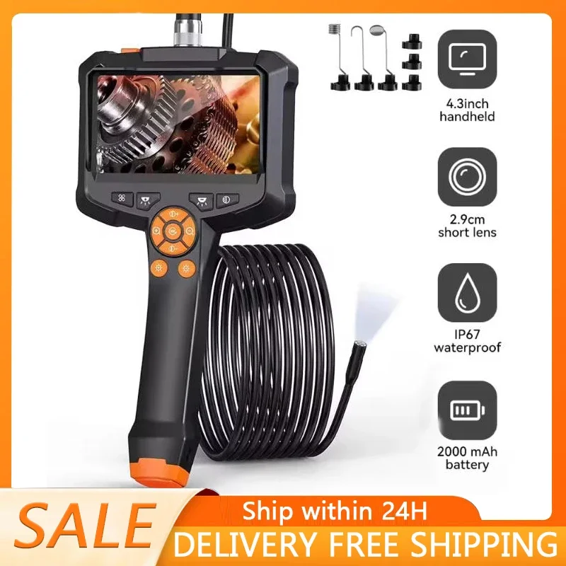 

Industrial Endoscope Camera 4.3 "Single Dual Lens HD 1080P Car Inspection Borescope IP67 Waterproof Sewer Camera With LED