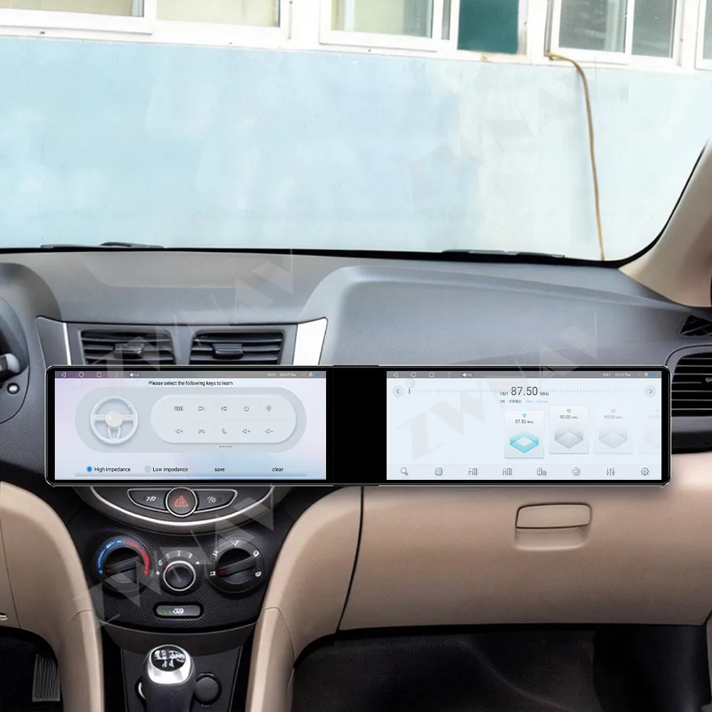 

For Hyundai Verna 2011-2016 Android 13 12.3" Hd Touch Dual-Screen Car Gps Multimedia Player Car Interior Accessories Head Unit