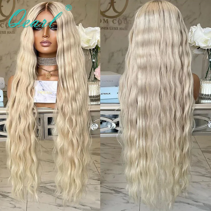 

Deep Loose Wave Full Lace Wig Real Human Hair Lace Frontal Wigs 34" Long Glueless HD Lace Wig Baby Hairs Cheap Sale 180% QEarl