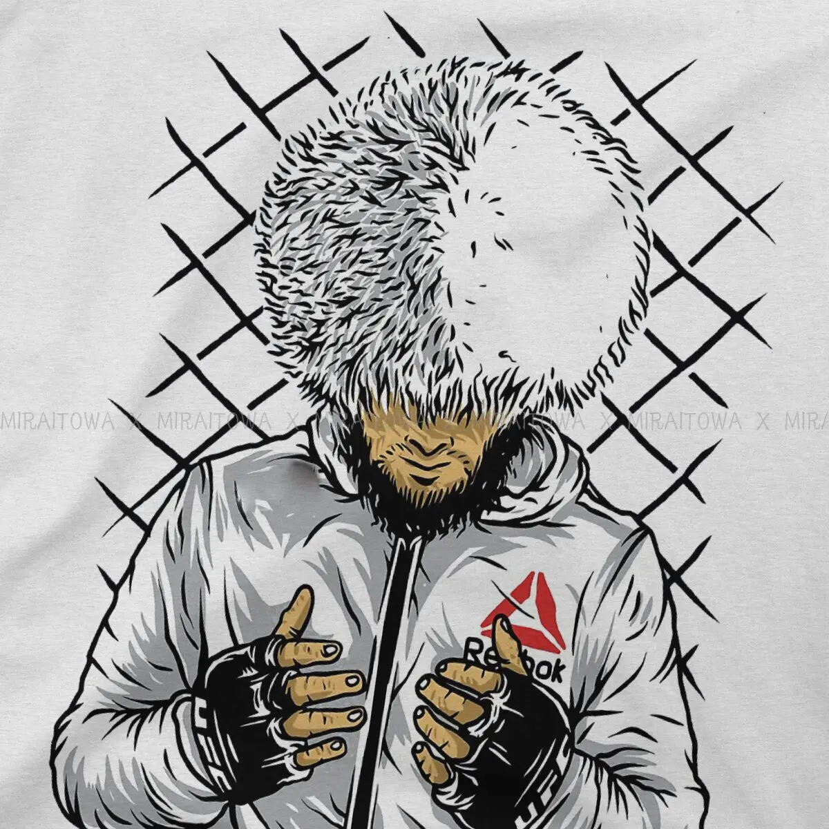 Khabib Nurmagomedov Boxer Hawk Eagle Crewneck TShirts Cool Print Homme T Shirt Hipster Clothing Size S-6XL