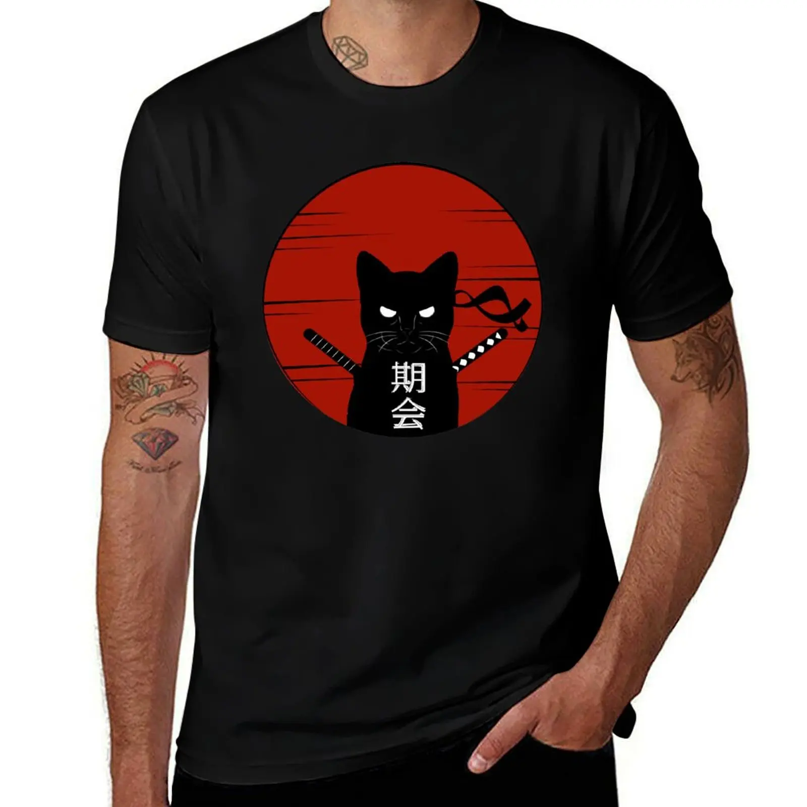 

Ninja Cat, Samurai Cat Shirt, Japanese Text, Cat Ninja Shirt T-Shirt cute clothes luxury clothing labubu shirts men graphic