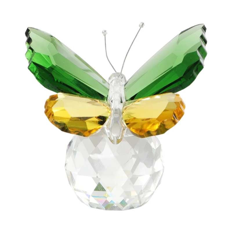 Butterfly Display Sculpture Butterflies Shaped Ornament Crystal Desk Decorations