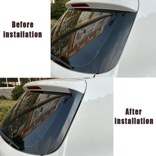 Imagen 2 del producto Para Volkswagen para VW Tiguan MK1 negro brillante ventana trasera de coche alerón lateral Canard divisor embellecedor alerones reemplazo 2007-2016