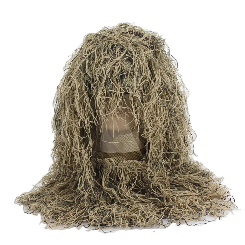Capucha ghillie 3D camuflaje para caza - accesorio táctico multiuso - imagen 3